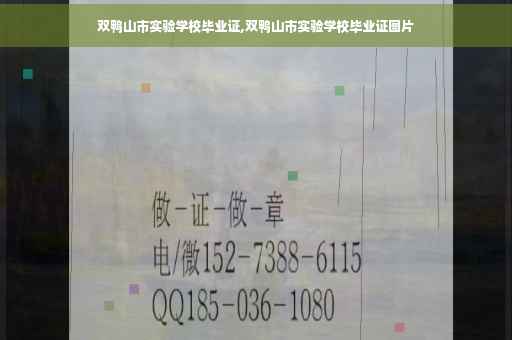 双鸭山市实验学校毕业证,双鸭山市实验学校毕业证图片