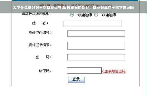 大学什么处分会不给毕业证书,留校察看的处分，毕业会真的不给学位证吗