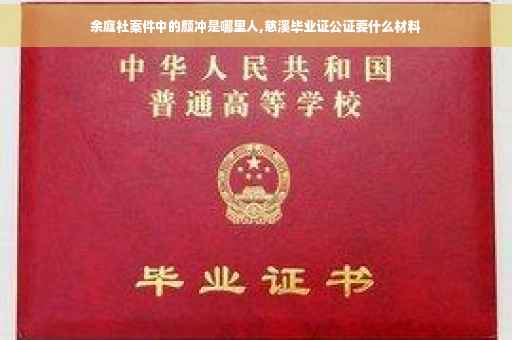 余庭社案件中的颜冲是哪里人,慈溪毕业证公证要什么材料