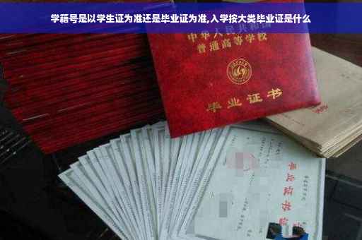 学籍号是以学生证为准还是毕业证为准,入学按大类毕业证是什么