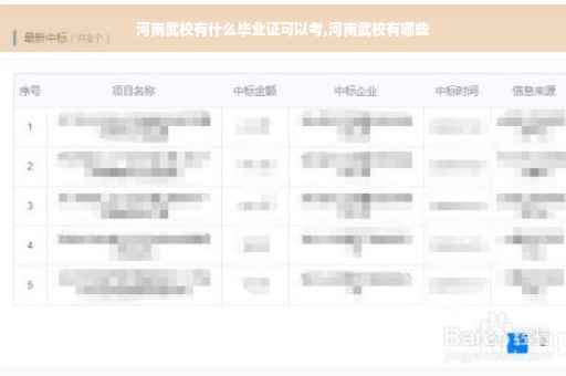 河南武校有什么毕业证可以考,河南武校有哪些