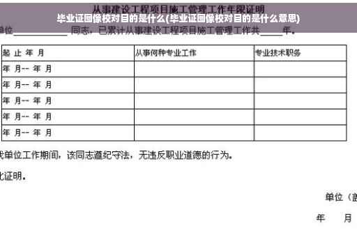 毕业证图像校对目的是什么(毕业证图像校对目的是什么意思)