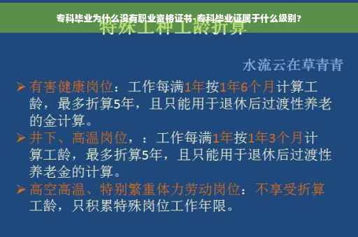 专科毕业为什么没有职业资格证书-专科毕业证属于什么级别?