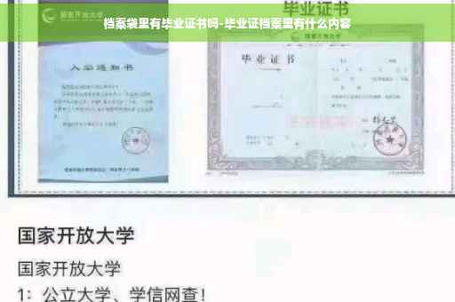 档案袋里有毕业证书吗-毕业证档案里有什么内容