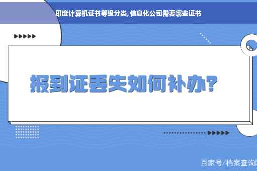 印度计算机证书等级分类,信息化公司需要哪些证书