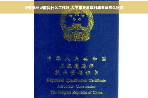 没有毕业证能找什么工作好,大学毕业没拿到毕业证怎么补救