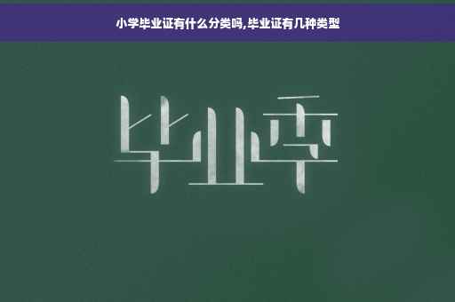 小学毕业证有什么分类吗,毕业证有几种类型