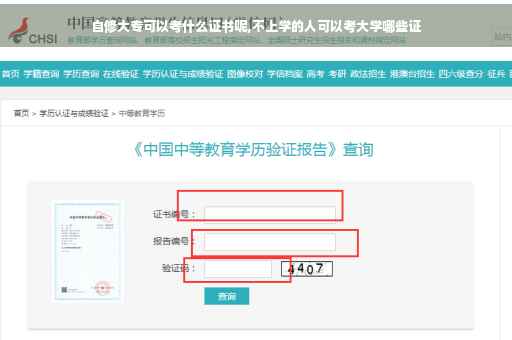 自修大专可以考什么证书呢,不上学的人可以考大学哪些证