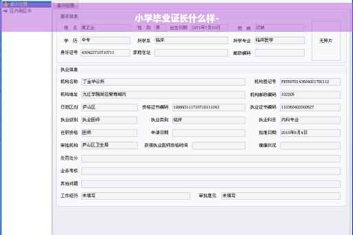 小学毕业证长什么样-