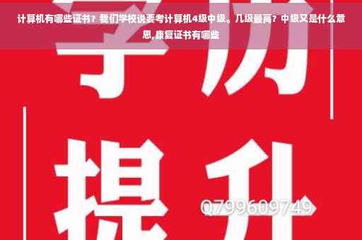 计算机有哪些证书?我们学校说要考计算机4级中级。几级最高?中级又是什么意思,康复证书有哪些 计算机有哪些证书?我们学校说要考计算机4级中级。几级最高?中级又是什么意思,康复证书有哪些