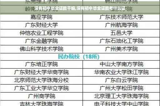 没有初中毕业证能干嘛,没有初中毕业证能考什么证