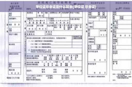 学位证毕业证是什么回事(学位证 毕业证)