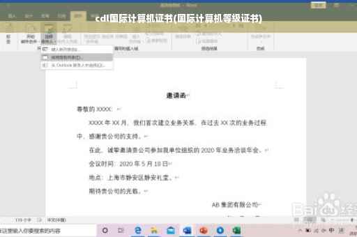 cdl国际计算机证书(国际计算机等级证书)