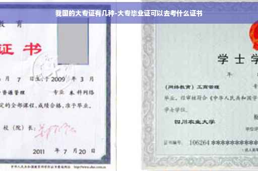 我国的大专证有几种-大专毕业证可以去考什么证书