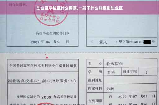 毕业证学位证什么用啊,一般干什么能用到毕业证