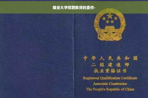 雄安大学招聘教师的条件-