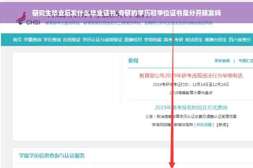 研究生毕业后发什么毕业证书,专硕的学历和学位证书是分开颁发吗