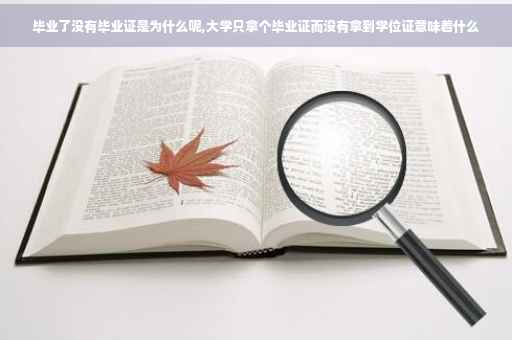 毕业了没有毕业证是为什么呢,大学只拿个毕业证而没有拿到学位证意味着什么