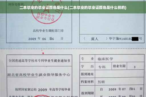二本毕业的毕业证颜色是什么(二本毕业的毕业证颜色是什么样的)