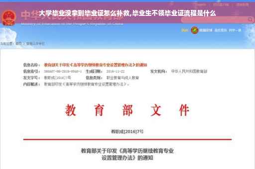 大学毕业没拿到毕业证怎么补救,毕业生不领毕业证流程是什么