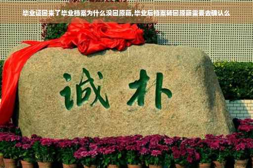 毕业证回来了毕业档案为什么没回原籍,毕业后档案转回原籍需要去确认么