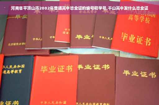 河南省平顶山市2002年普通高中毕业证的编号和学号,千山高中发什么毕业证