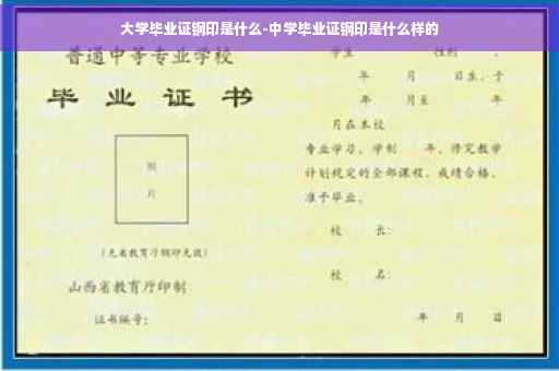 大学毕业证钢印是什么-中学毕业证钢印是什么样的
