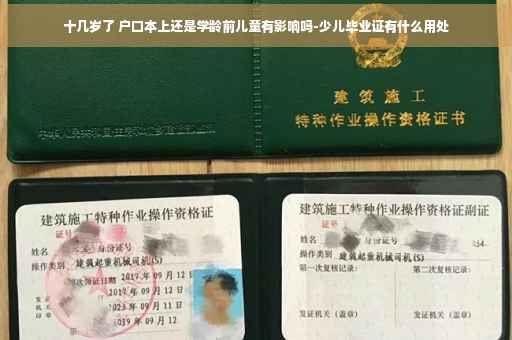 十几岁了 户口本上还是学龄前儿童有影响吗-少儿毕业证有什么用处