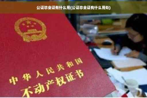 公证毕业证有什么用(公证毕业证有什么用处)
