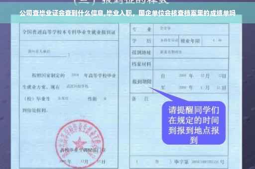 公司查毕业证会查到什么信息,毕业入职，国企单位会核查档案里的成绩单吗