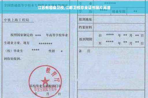 江苏有哪些卫校,江都卫校毕业证书图片高清