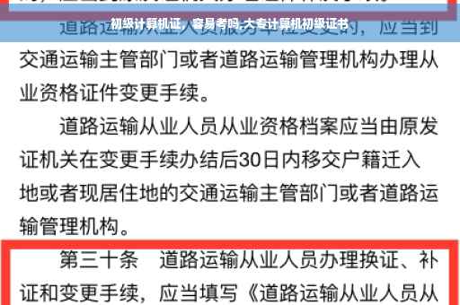 初级计算机证，容易考吗,大专计算机初级证书