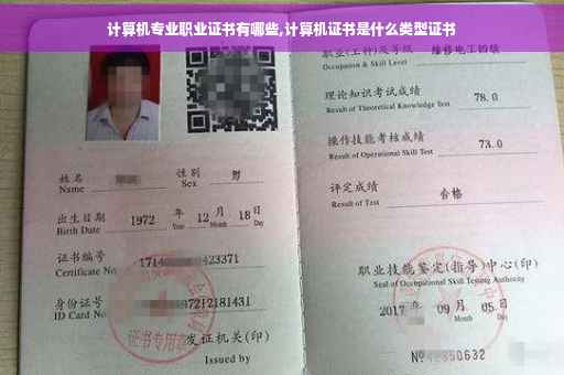计算机专业职业证书有哪些,计算机证书是什么类型证书