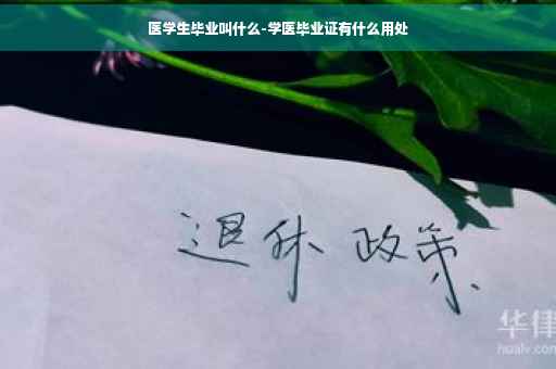 医学生毕业叫什么-学医毕业证有什么用处