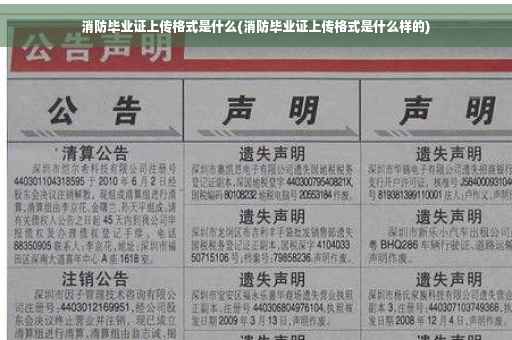 消防毕业证上传格式是什么(消防毕业证上传格式是什么样的)