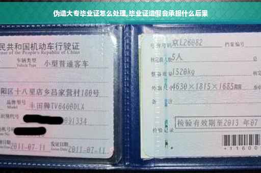 伪造大专毕业证怎么处理,毕业证造假会承担什么后果