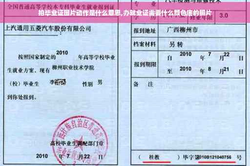 拍毕业证图片动作是什么意思,办就业证需要什么颜色底的照片