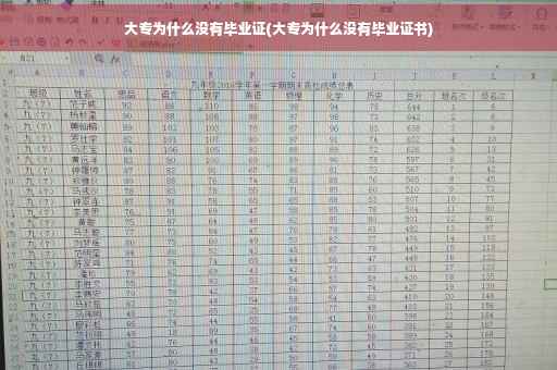 大专为什么没有毕业证(大专为什么没有毕业证书)