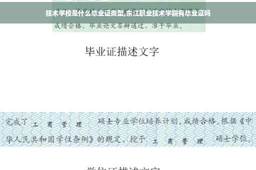 技术学校是什么毕业证类型,东江职业技术学院有毕业证吗