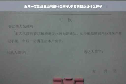 五年一贯制毕业证书是什么样子,中专的毕业证什么样子