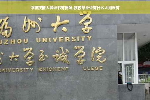 中职技能大赛证书有用吗,技校毕业证有什么大用没有