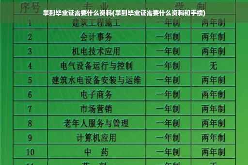 拿到毕业证需要什么资料(拿到毕业证需要什么资料和手续)
