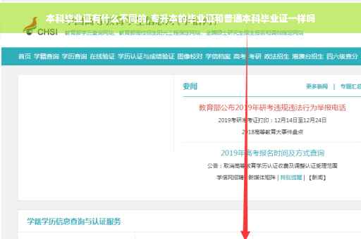 本科毕业证有什么不同的,专升本的毕业证和普通本科毕业证一样吗