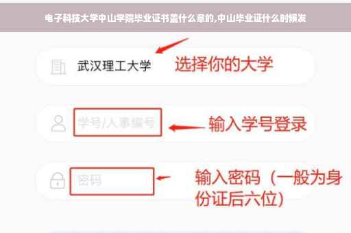 电子科技大学中山学院毕业证书盖什么章的,中山毕业证什么时候发