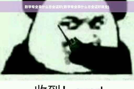 数学专业拿什么毕业证好(数学专业拿什么毕业证好就业)