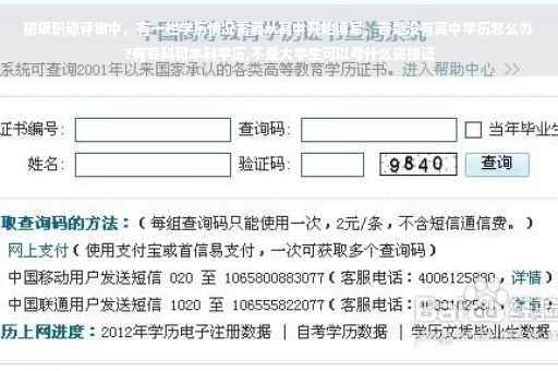初级职称评审中，有一栏学历情况需要从高中开始填写，若是没有高中学历怎么办?有专科和本科学历,不是大学生可以考什么资格证