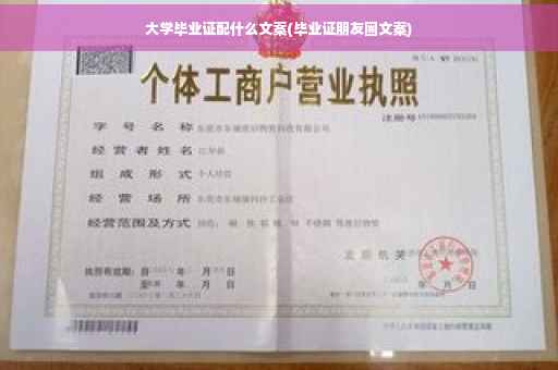 大学毕业证配什么文案(毕业证朋友圈文案)