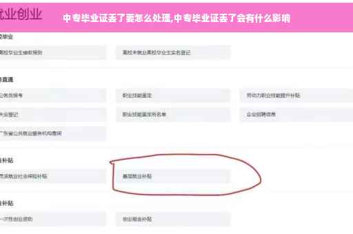 中专毕业证丢了要怎么处理,中专毕业证丢了会有什么影响