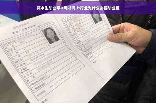 高中生毕业学it可以吗,it行业为什么需要毕业证