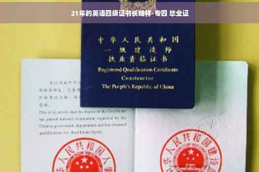 21年的英语四级证书长啥样-专四 毕业证